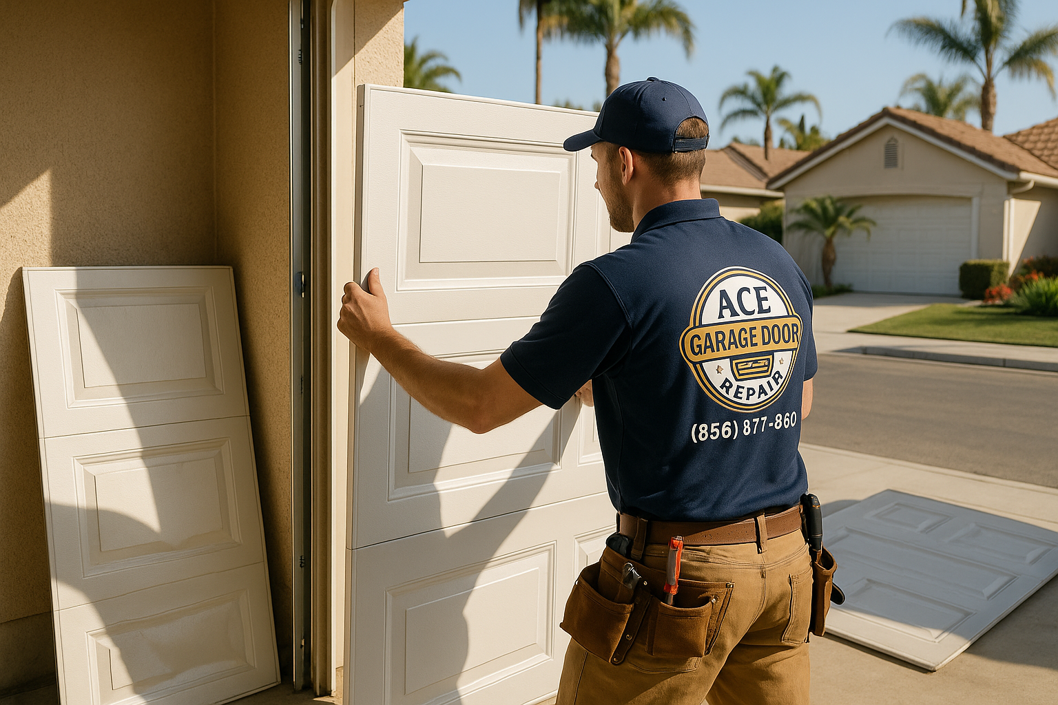 Garage Door Panel Replacement service in Brookline