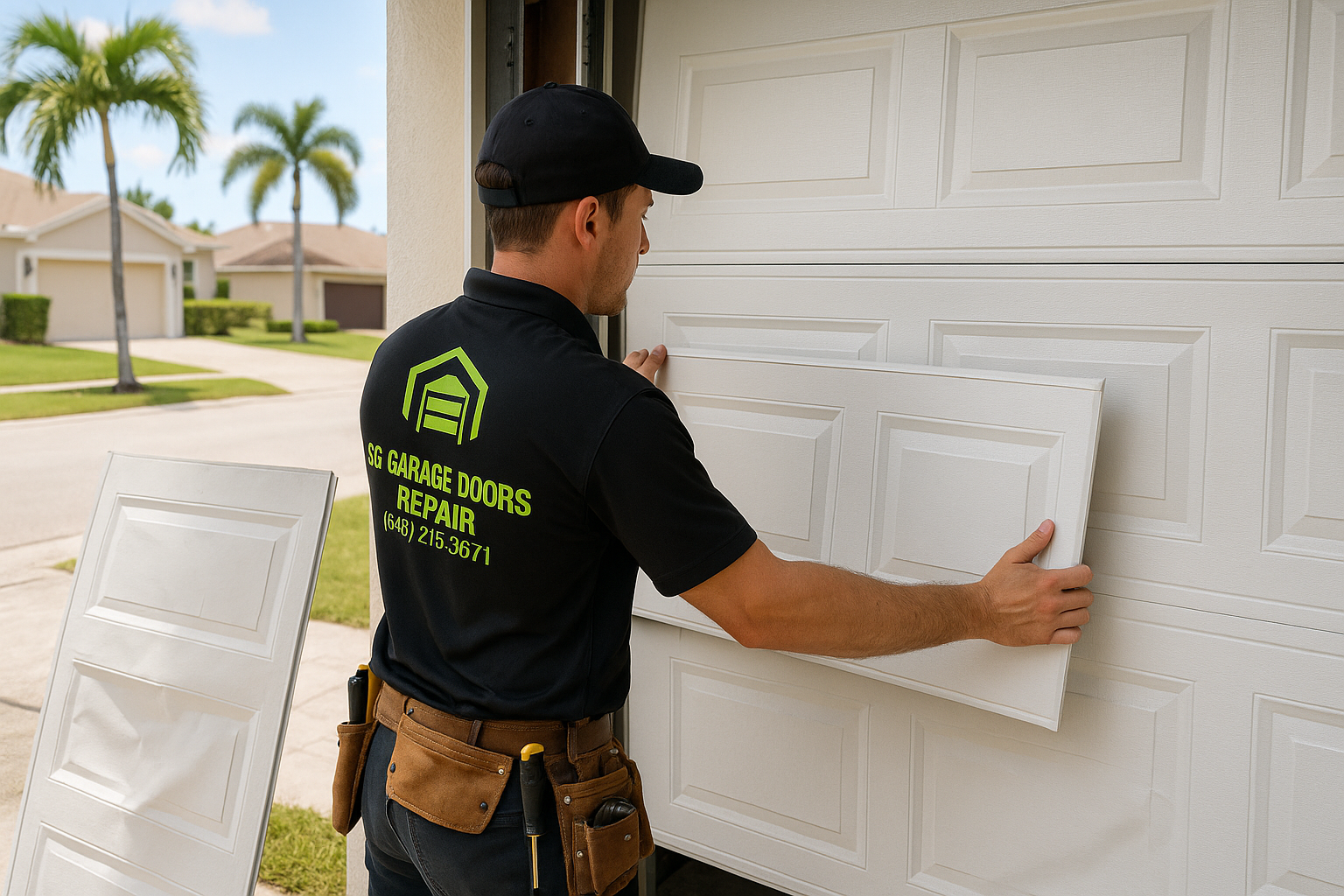 Garage Door Panel Replacement service in Westwood