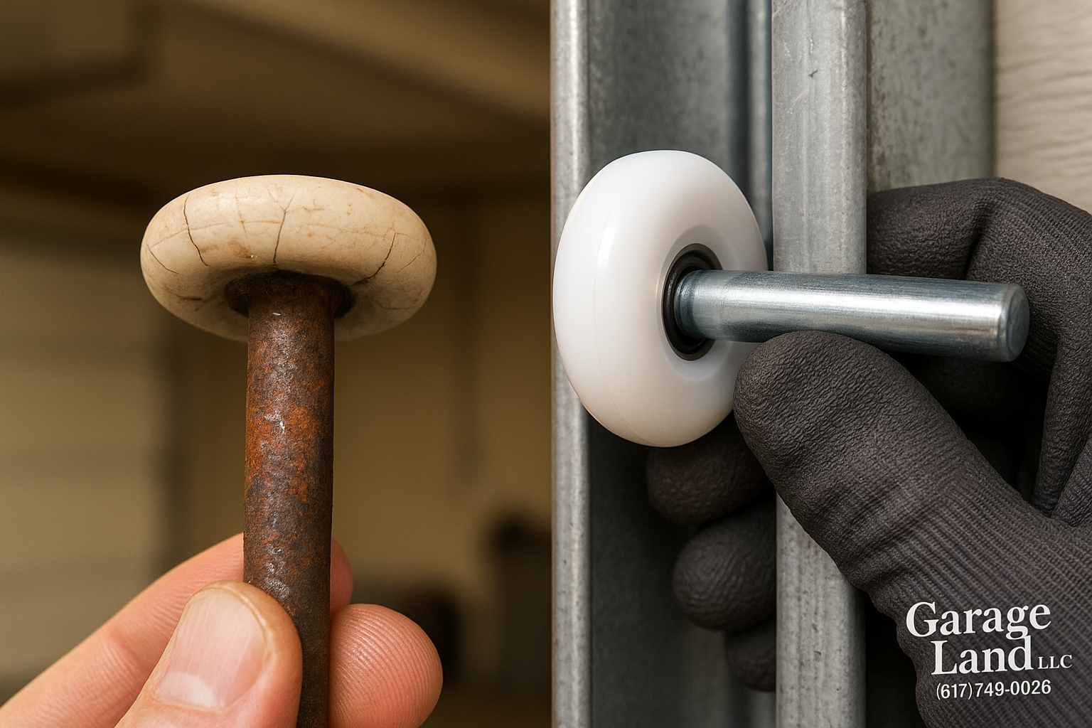 Garage Door Roller Replacement service in Sharon