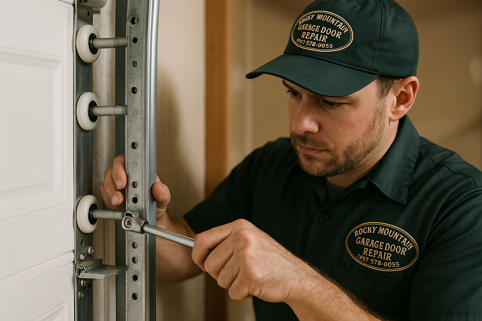 Garage Door Track Repair in  Chestnut Hill